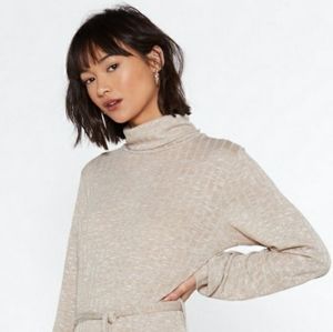 NastyGal Sweater Turtleneck Dress